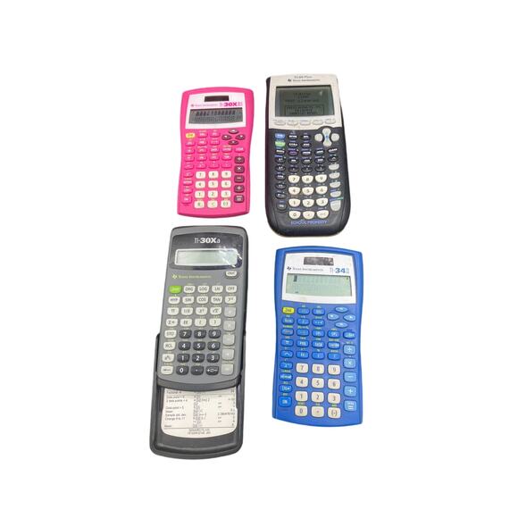 Texas Instruments Other - Lot 4 Texas TI-34 II & TI-84plus & TI-30xa & TI-30x IIS Scientific Calculator